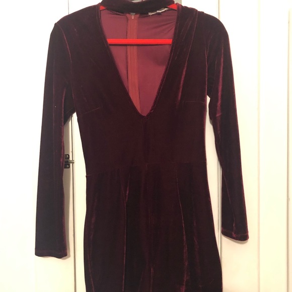 Velvet burgundy romper for sale! - Picture 1 of 7